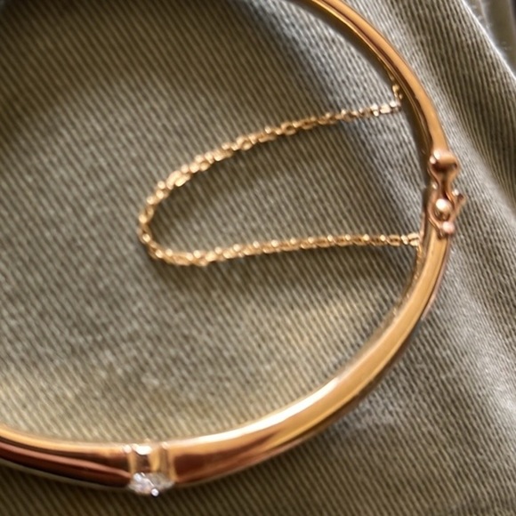 Women’s 14k Yellow Gold Diamond Bracelet Bangle by Sabrina - Picture 11 of 15